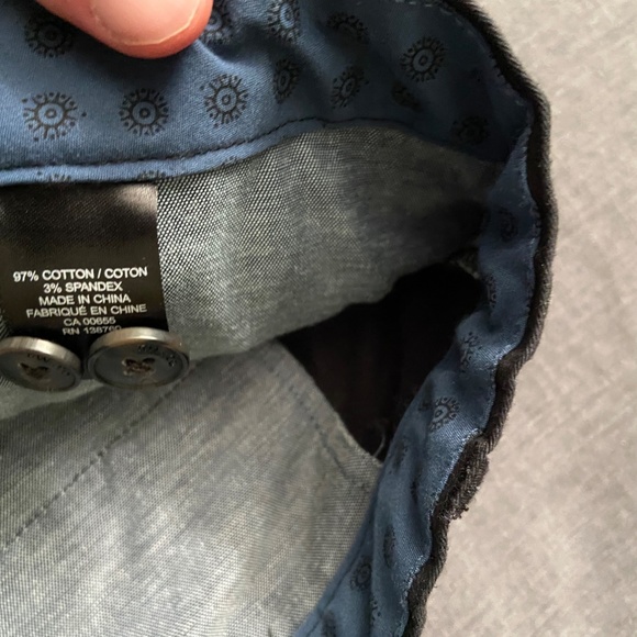 RW&CO Mens Slim Fit Black Pants 33x32 - Picture 3 of 3